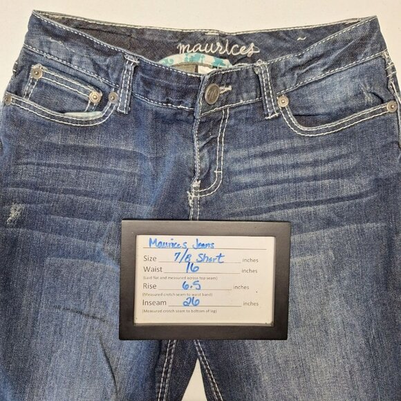 Maurices Boot Cut Jeans Denim Pants Womens 7 8 Short Petite - Picture 6 of 9